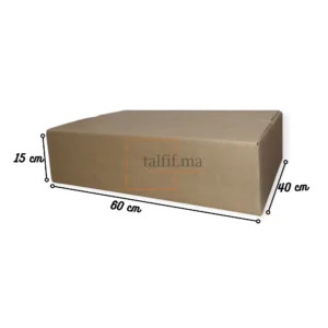 caisse carton 60x40x15cm brun