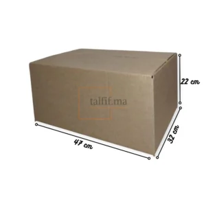 caisse carton 47x32x22cm brun