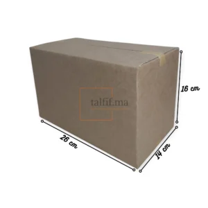 caisse carton 26x14x16 Brun
