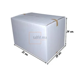 caisse carton 21x14x14cm blanc