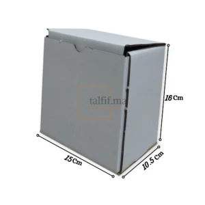 boite carton 15x10.5x16cm blanc,