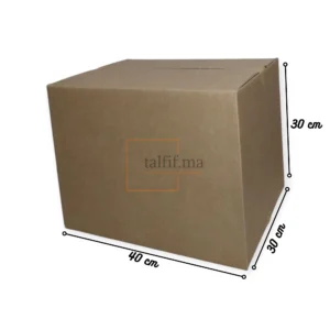 Caisse en carton d’emballage 40x30x30 cm Brun
