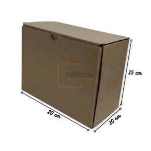 Boîte en carton brun 20x10x15cm
