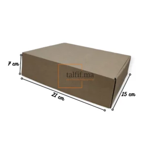 Boîte en carton brun 21x15x7cm,