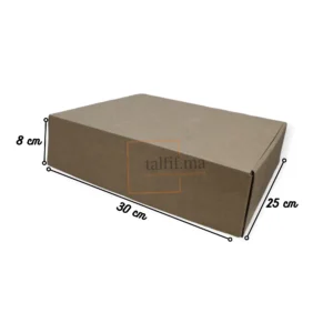 Boîte en carton brun 30x25x8cm