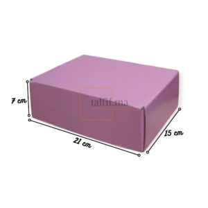 Boîte en carton rose 21x15x7cm