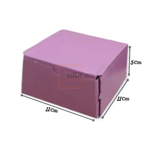 Boîte en carton rose11x11x5cm