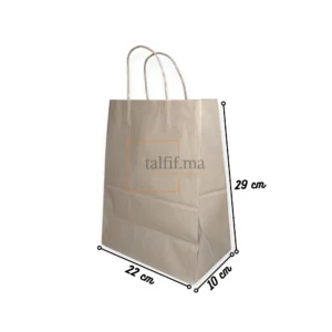sac papier 29x22x10 cm brun