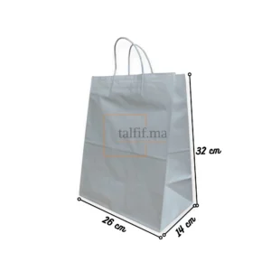 sac papier 32x26x14 cm blanc