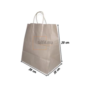 sac papier 26x29x16 cm brun