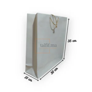 sac cartonné 30X35X10 cm blanc