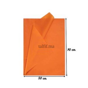 papier de soie 70x50cm orange