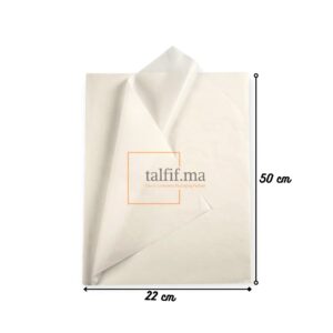 papier de soie 50x22cm Blanc