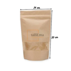 Doypack 20x14 cm brun