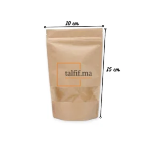 Doypack 15x10 cm brun