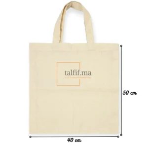 sac en tissu blanc 50x40 cm