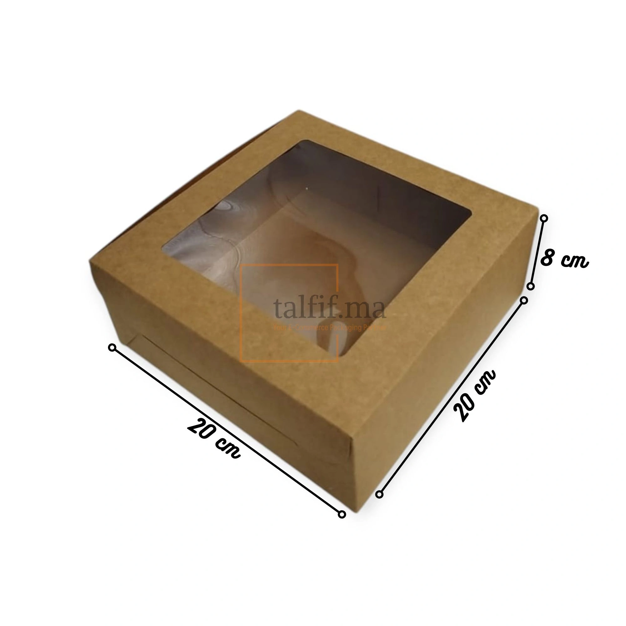 boite fenêtre 20x20x8 cm blanc
