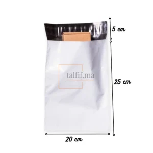 Mailing bag 20x25+5cm blanc