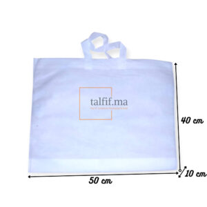 sac en tissu blanc 40x50x10 cm