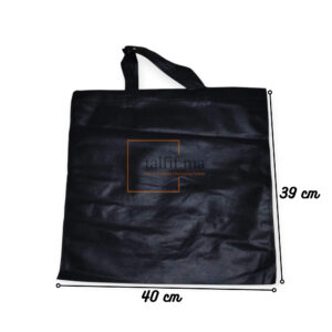sac non tissé Noir de 40x39 cm avec poignées