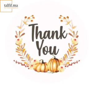 Stickers “Thank You” en vinyle, design élégant et adhésif durable, parfaits pour embellir vos emballages cadeaux, colis ou projets créatifs.