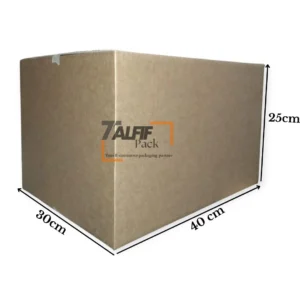 Caisse en carton brun de dimensions 40x30x25 cm pour emballage, stockage ou expédition