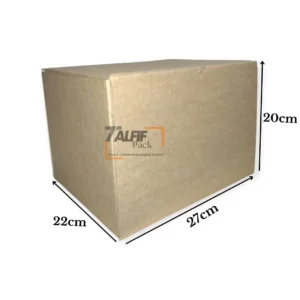 Boîte en carton d’emballage 27x22x20cm Brun
