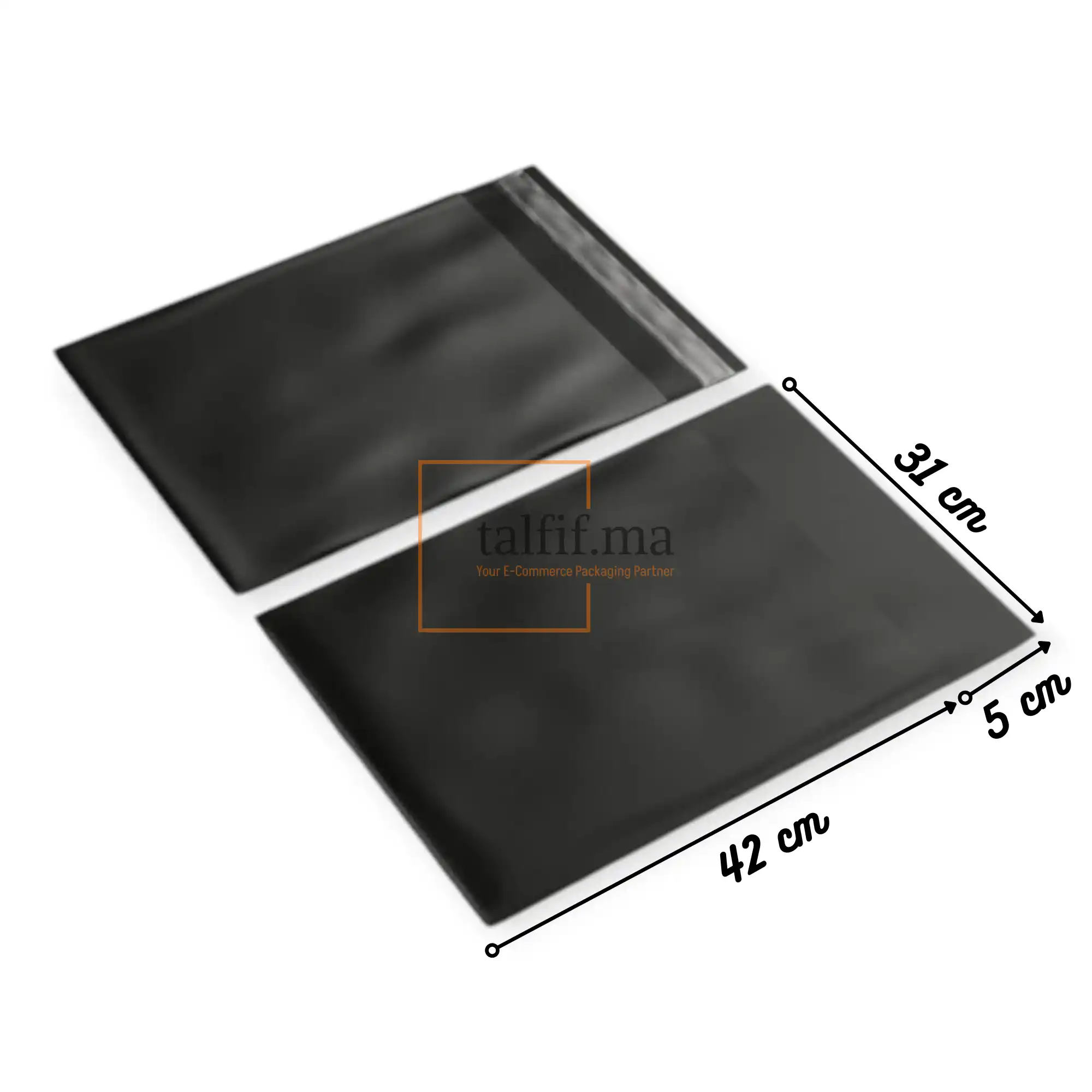 Mailing Bag Noir 42×31+5 cm – Sachets Scellables