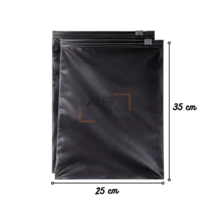 sachet zip noir 35x25 cm en plastique avec fermeture zip pour emballage e-commerce