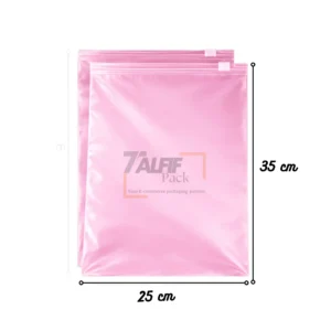 sachet zip rose 35x25 cm en plastique avec fermeture zip pour emballage e-commerce