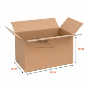 Caisse en carton d’emballage 30x20x20 cm Brun