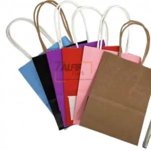 Sac papier 21x18x8 cm disponible en plusieurs couleurs - Talfif Pack Maroc