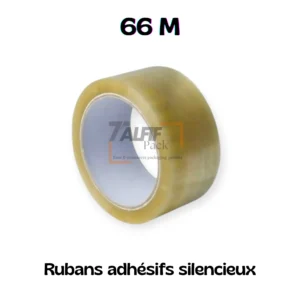 Ruban adhésif silencieux 66M pour emballage et fermeture de cartons