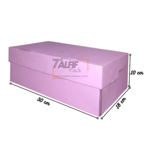 Boîte en carton d’emballage 30×18×10 cm Rose